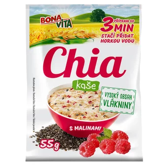 CHIA KAŠA S MALINAMI 55G CHIA KAŠA S MALINAMI 55G
