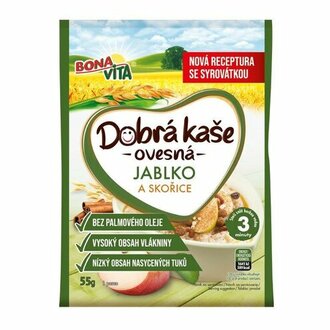 DOBRÁ KAŠA OVSENÁ JABLKO ŠKORICA 55G