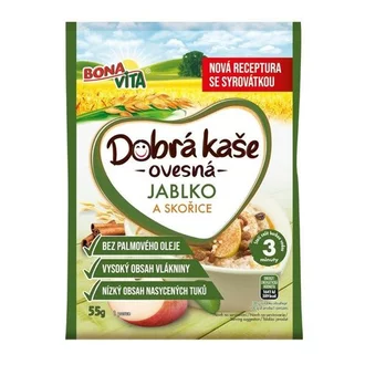 DOBRÁ KAŠA OVSENÁ JABLKO ŠKORICA 55G DOBRÁ KAŠA OVSENÁ JABLKO ŠKORICA 55G