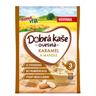 DOBRÁ KAŠA OVSENÁ KARAMEL A MANDLE 55G DOBRÁ KAŠA OVSENÁ KARAMEL A MANDLE 55G