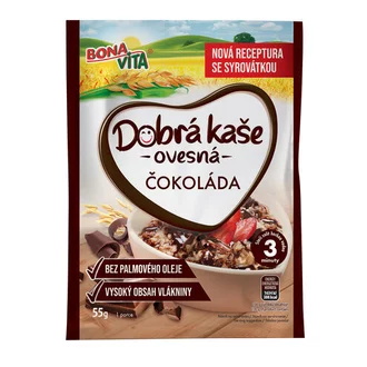DOBRÁ KAŠA OVSENÁ S ČOKOLÁDOU 55 g DOBRÁ KAŠA OVSENÁ S ČOKOLÁDOU 55 g